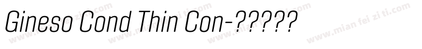 Gineso Cond Thin Con字体转换